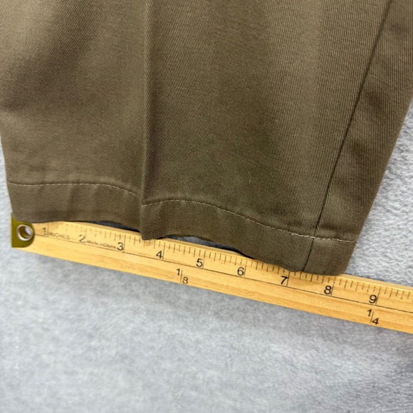 Haggar Chino Pants Mens 34x29 Mocha Brown Khakis Forever New Plain Front Chinos - Picture 8 of 13